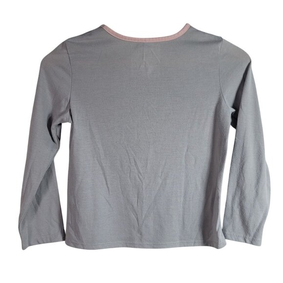 Wonder Nation Girls PJ Set Gray Pink Size 7 Medium 2 PC Koala Striped Pants READ - Picture 4 of 13